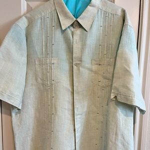 Cubavara Fashion Double Pocket Linen Shirt, Guayabera